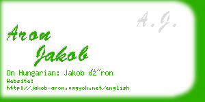 aron jakob business card